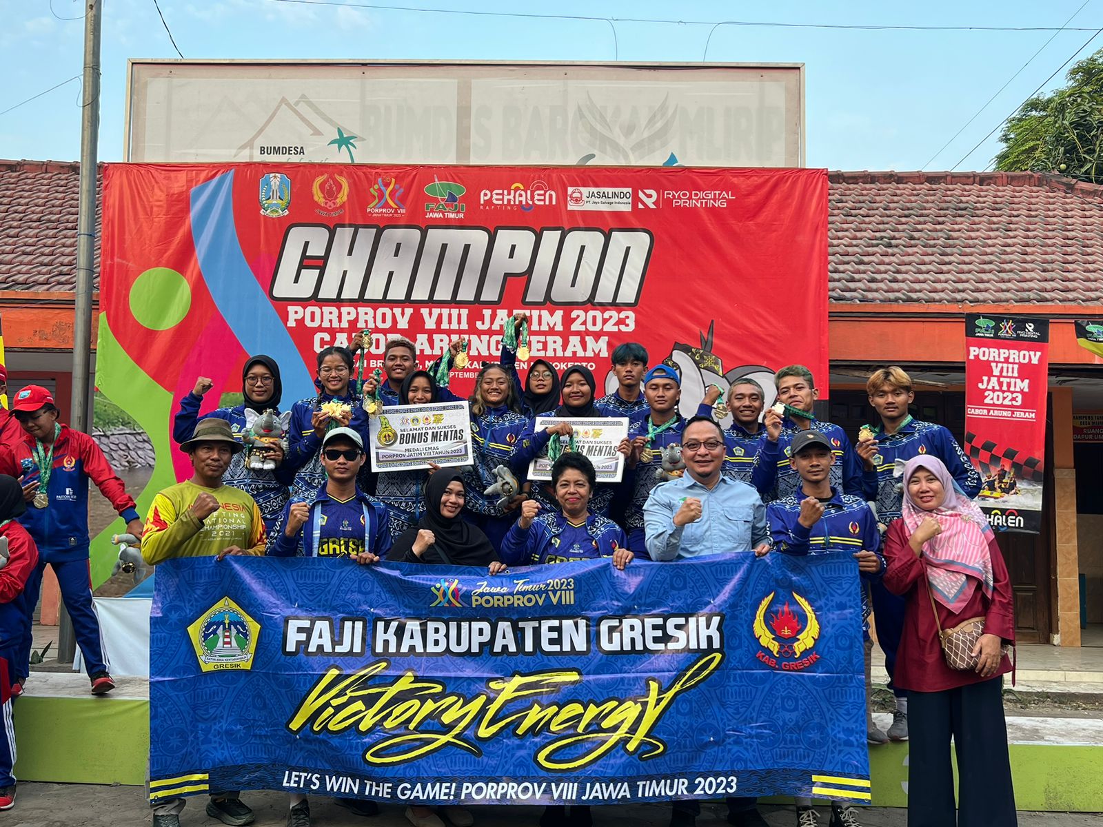 Kabupaten Gresik Sabet Juara Umum Cabor Arung Jeram