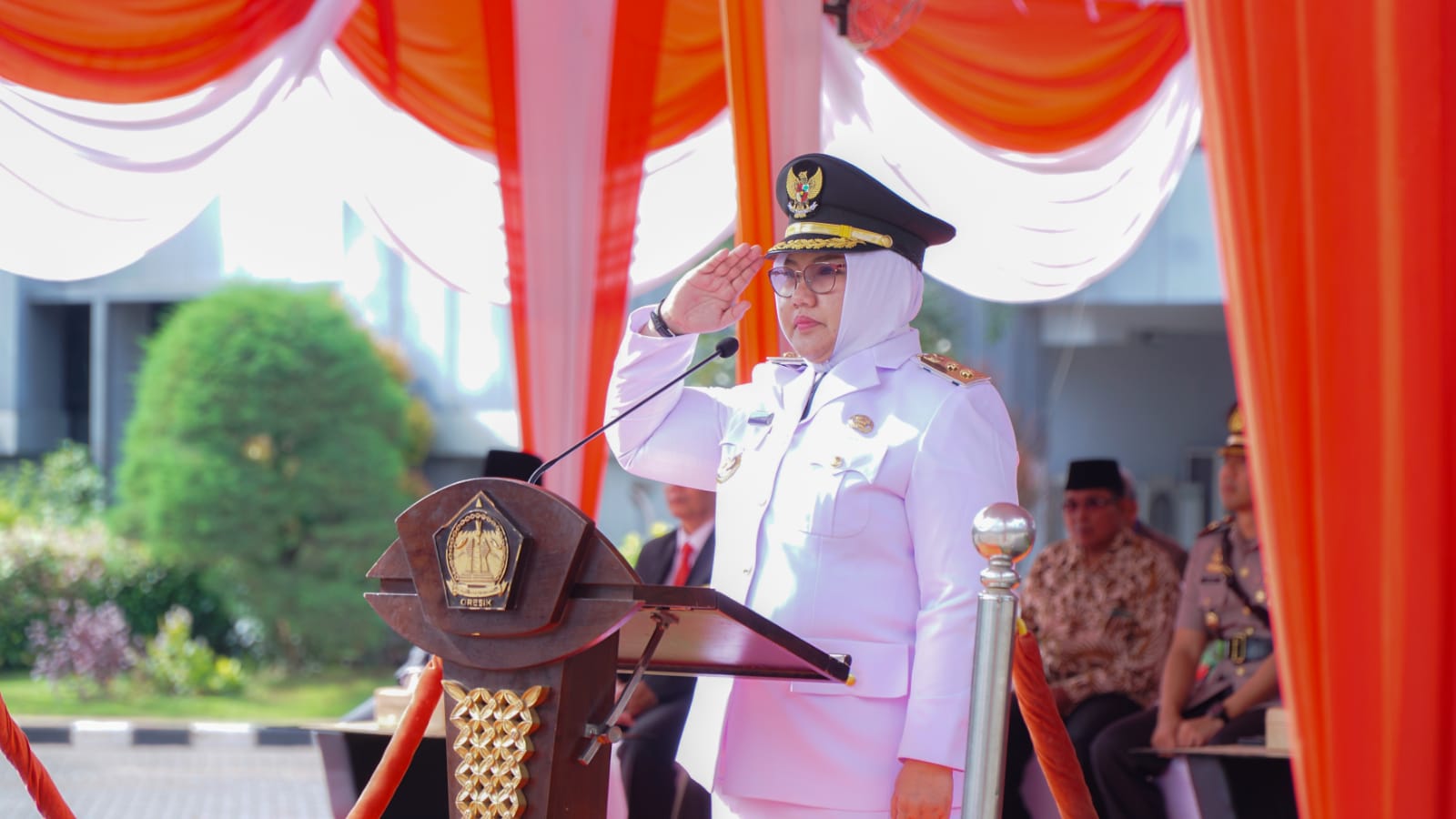 Wakil Bupati Gresik Pimpin Upacara Peringatan Hari Otoda ke-XXVIII, Amanat Mendagri Sebut Tantangan Pembangunan
