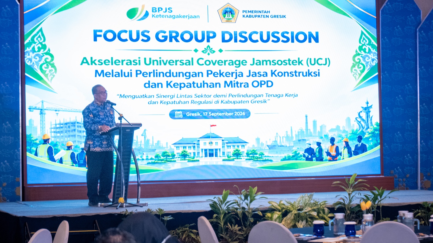 238 Proyek Konstruksi di Gresik Jadi Perhatian, Pemkab Gresik Perkuat Jaminan Sosial Pekerja