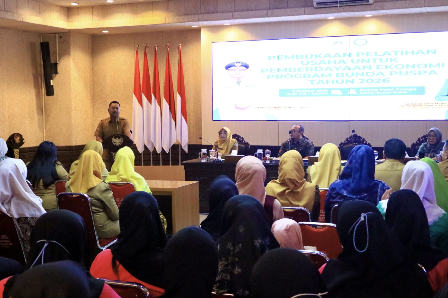 Bupati Gresik Buka Pelatihan Usaha Bunda Puspa, Dorong Perempuan Gresik Semakin Berdaya dan Mandiri