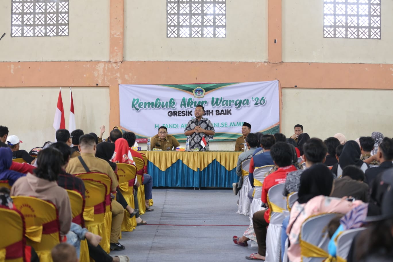 Rembuk Akur Warga 2026, Bupati Gresik Dorong Pemerataan Bansos melalui Portal Perlinsos Digital