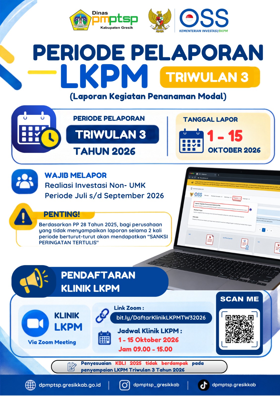 Periode Pelaporan LKPM Triwulan 3
