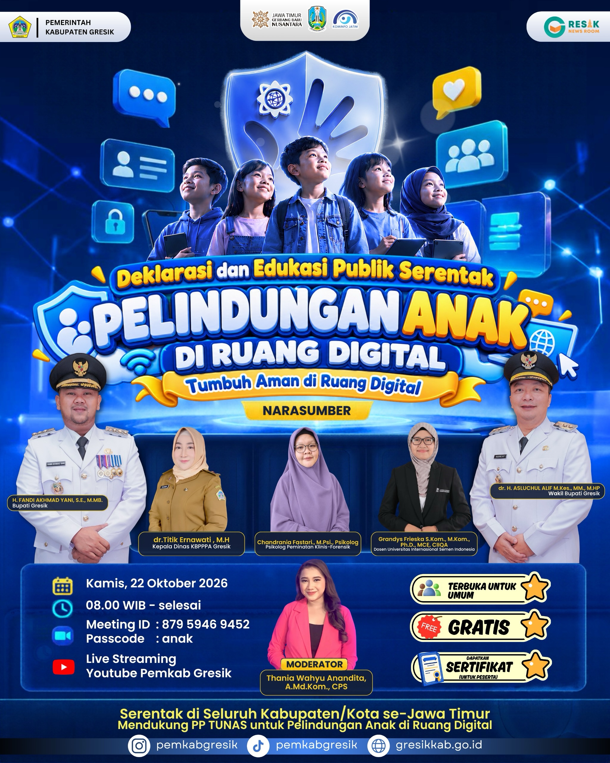 Deklarasi dan Edukasi Publik Serentak Perlindungan Anak di Ruang Digital